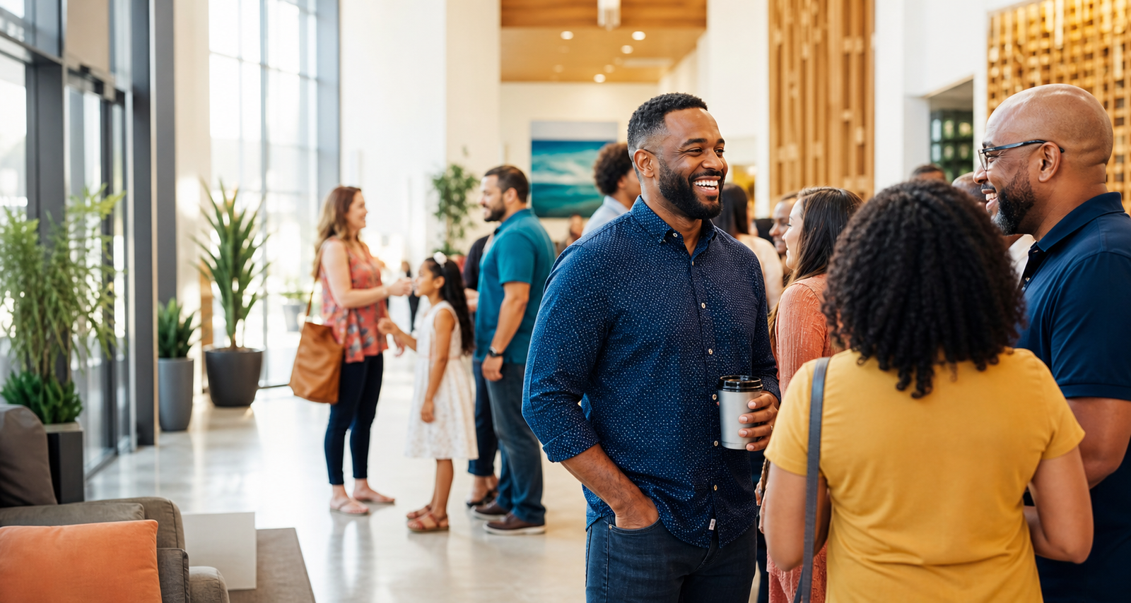 A welcoming small church community gathering together